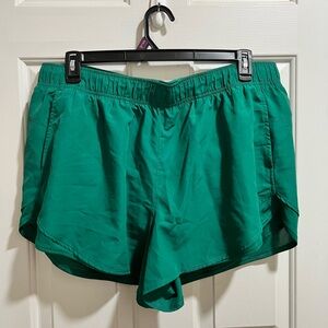 Athletic Works Green Athletic Shorts Lightweight Elastic Waist